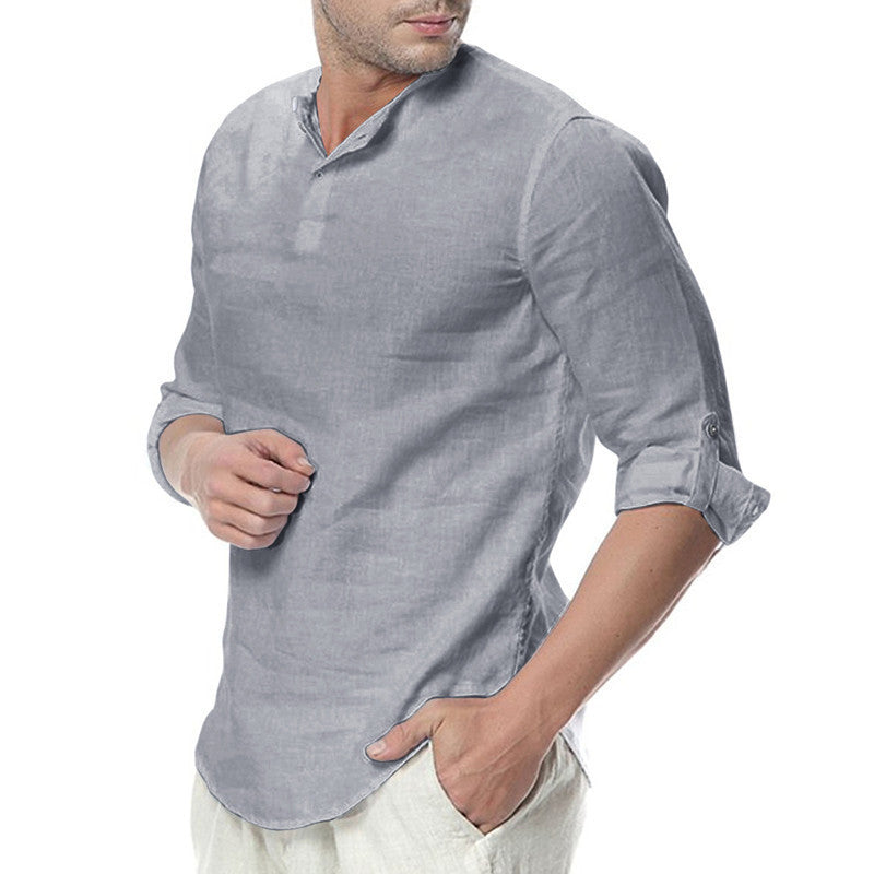 Men's Plain Casual Slim Spring Shirt