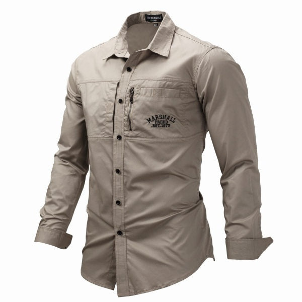 Men's outdoor quick-drying long-sleeved shirt