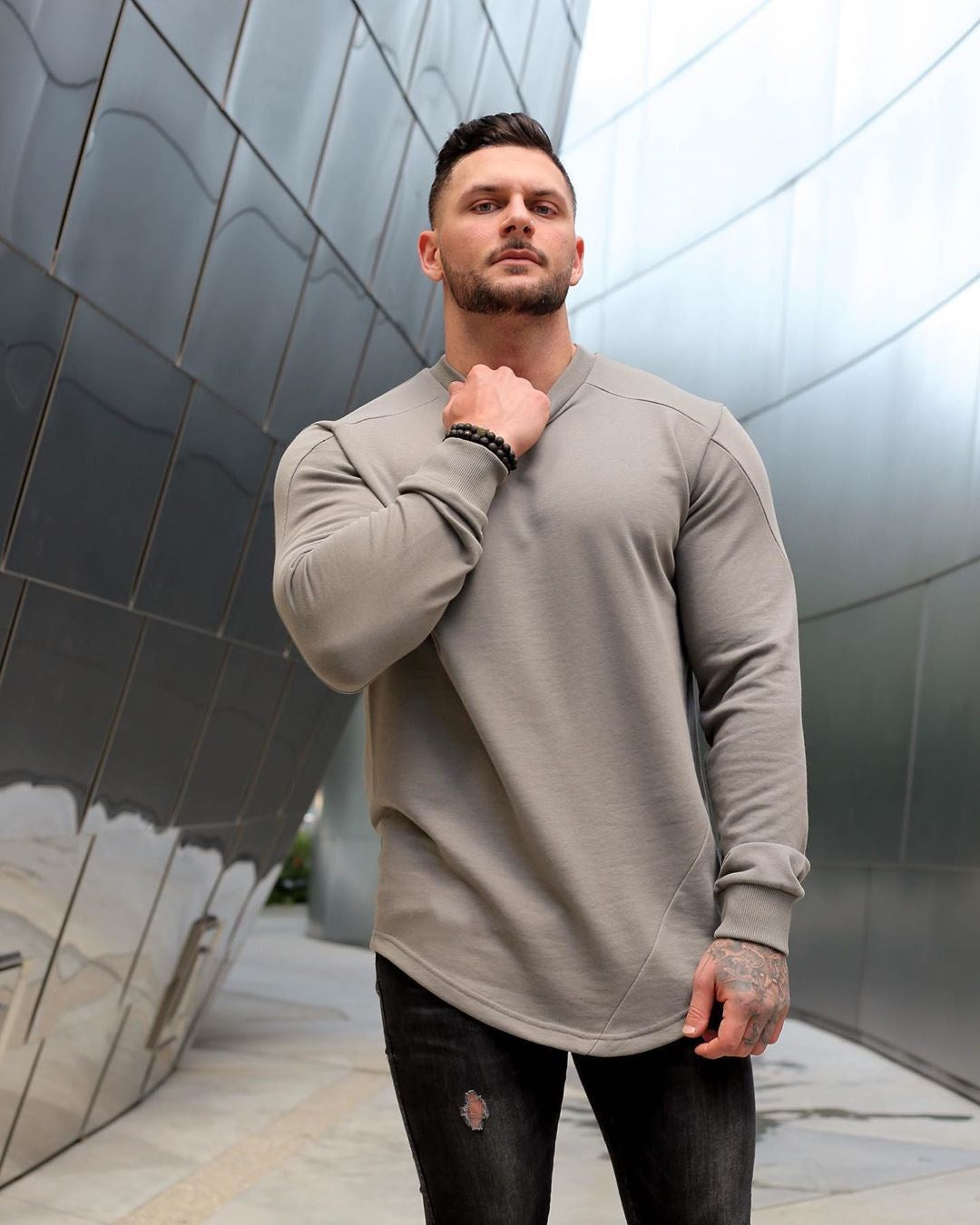 Men's Long Sleeve T-Shirt Outdoor Active Athletic Crew Top