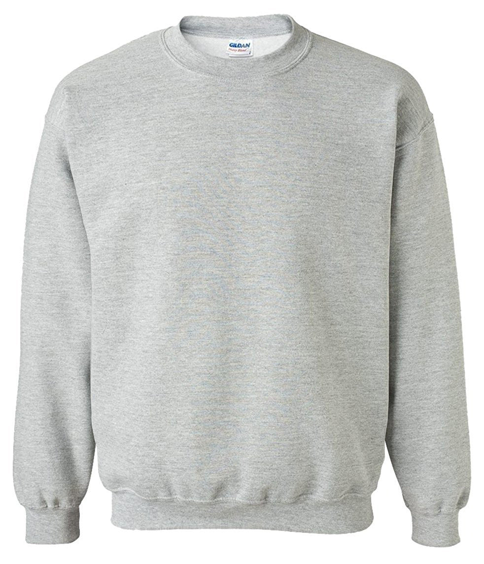 Men's Heavy Cotton Long Sleeve T-Shirt Athletic Crew Top