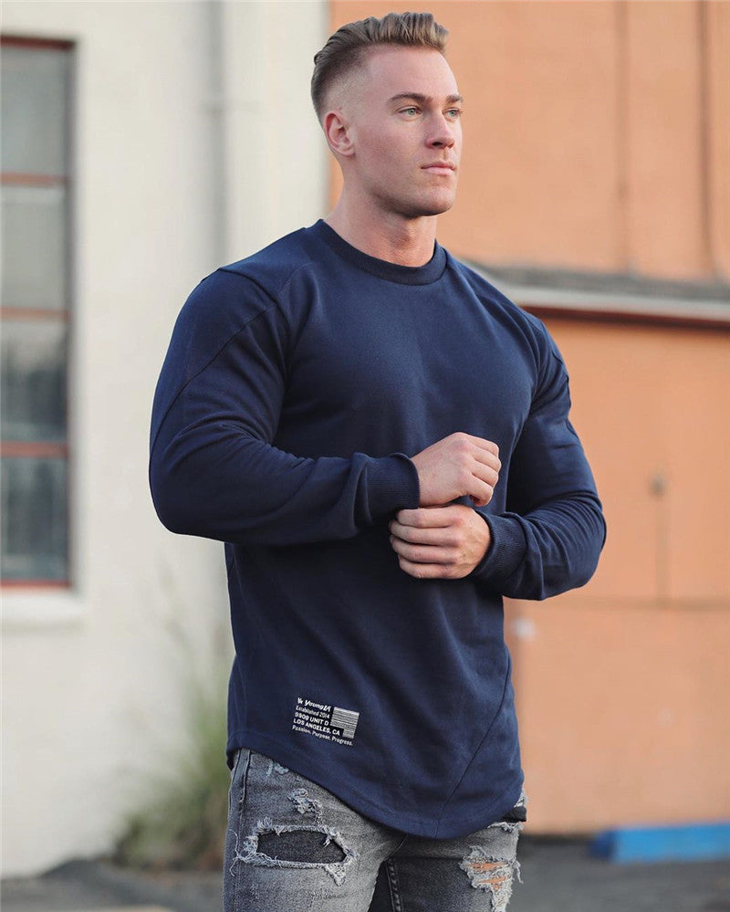 Men's Long Sleeve T-Shirt Outdoor Active Athletic Crew Top