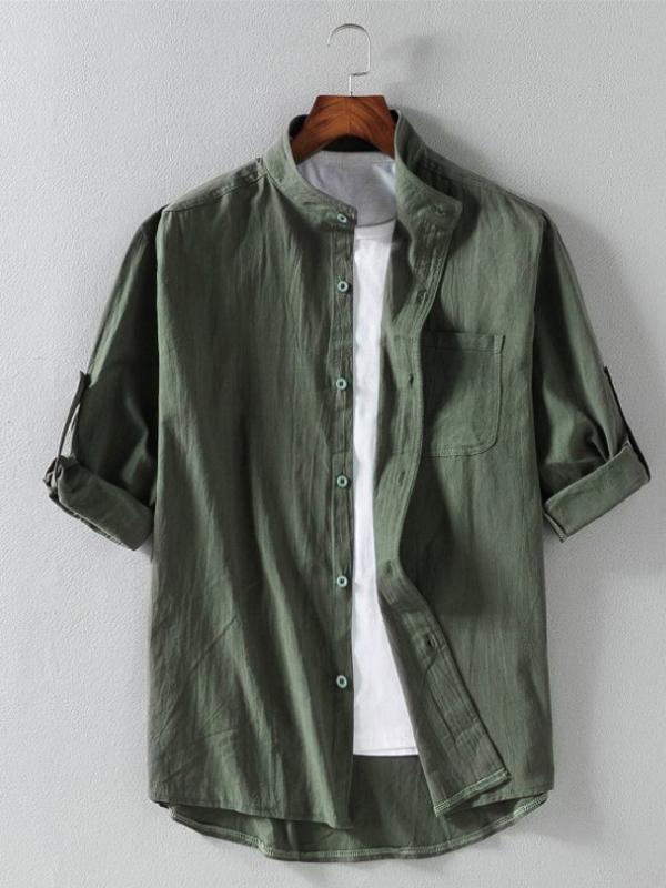 Men Sipmle Short Sleeves Shirt