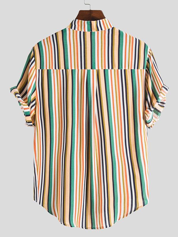 Men Casual Ethnic Short Sleeved Shirt