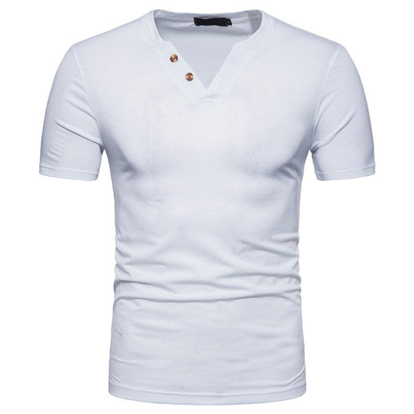 Men's outdoor V-neck short sleeve T-shirt