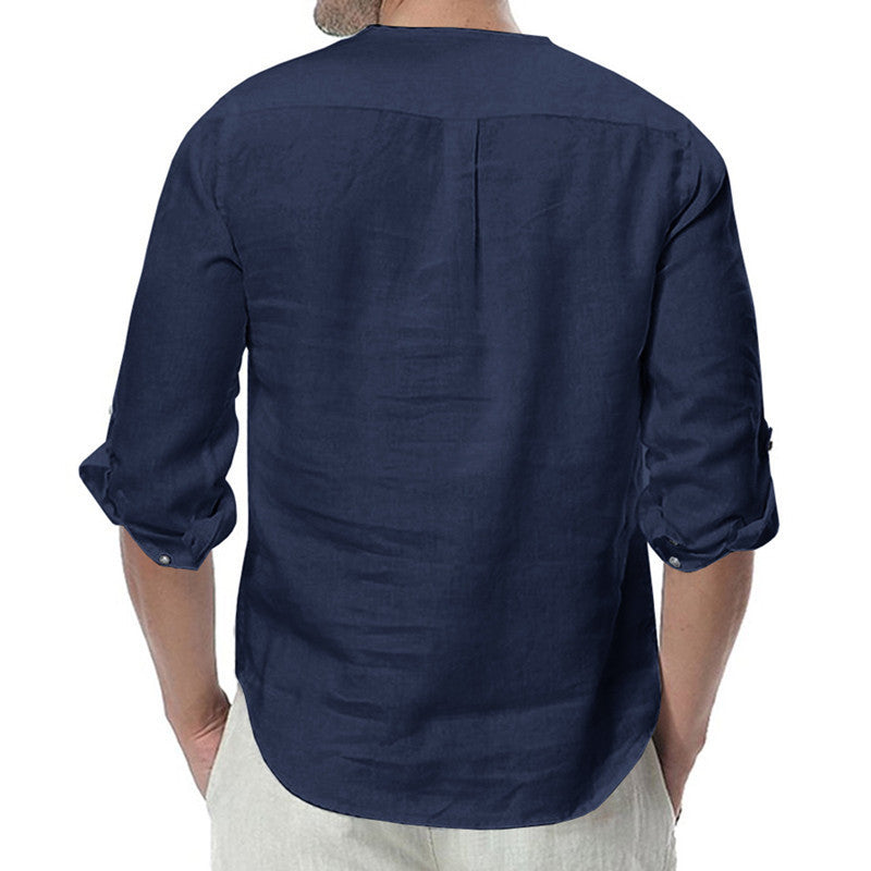 Men's Plain Casual Slim Spring Shirt