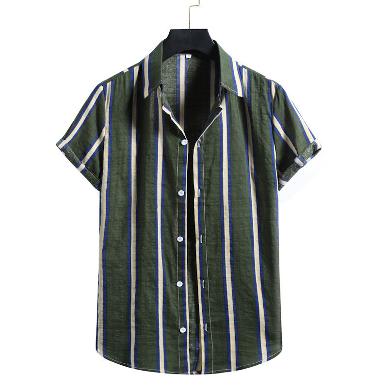 Men's casual striped shirt