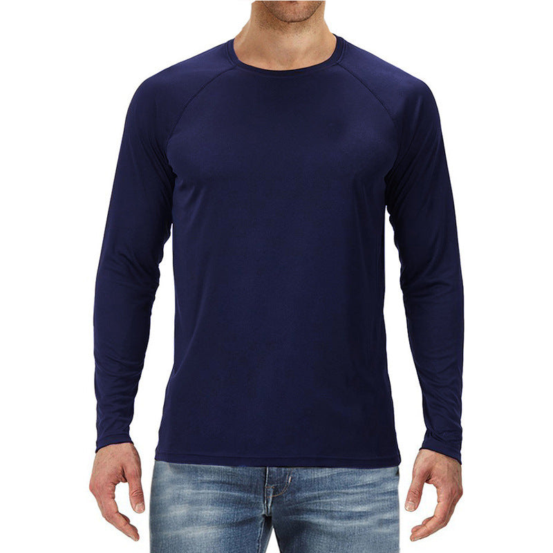 Men's Long Sleeve T-Shirt Outdoor Active Athletic Crew Top UV Sun Protection