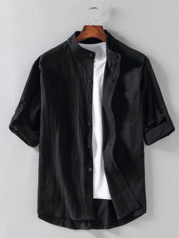 Men Sipmle Short Sleeves Shirt