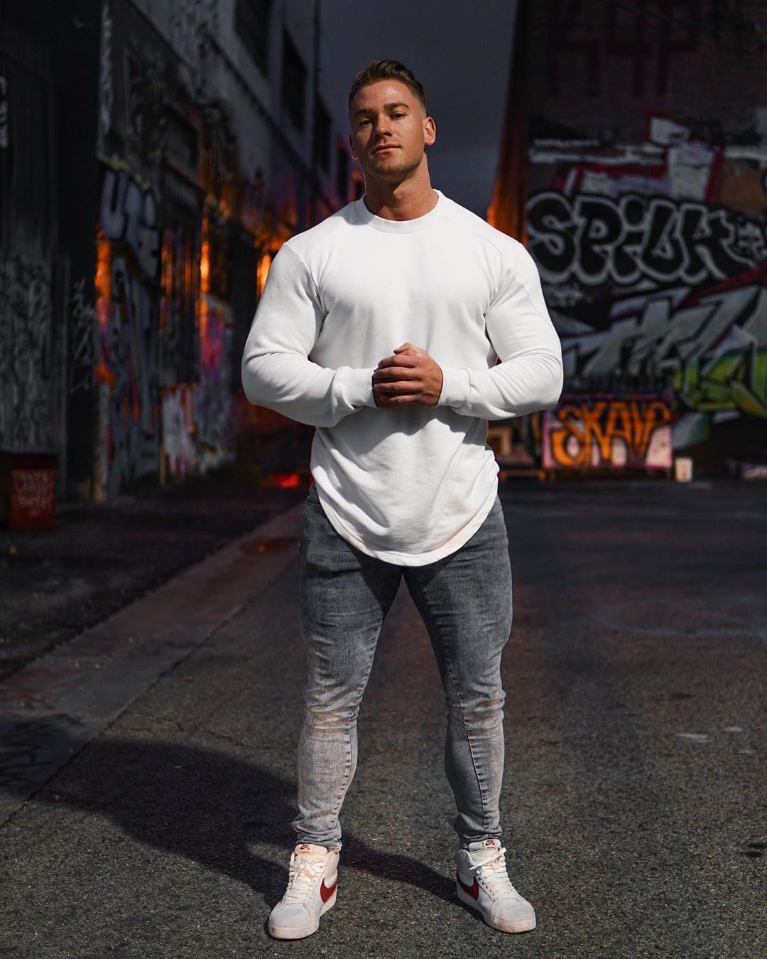 Men's Long Sleeve T-Shirt Outdoor Active Athletic Crew Top