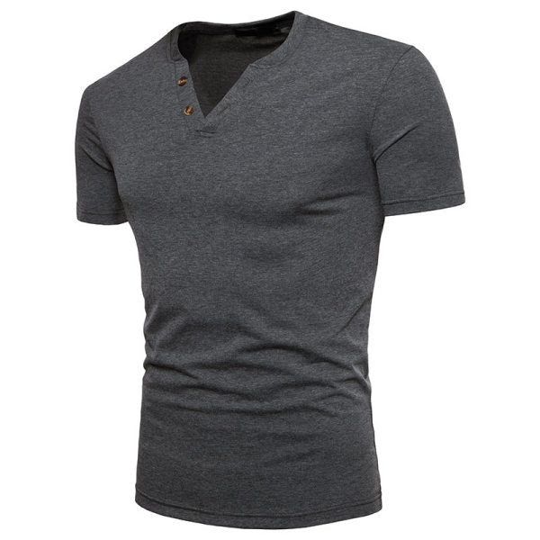 Men's outdoor V-neck short sleeve T-shirt