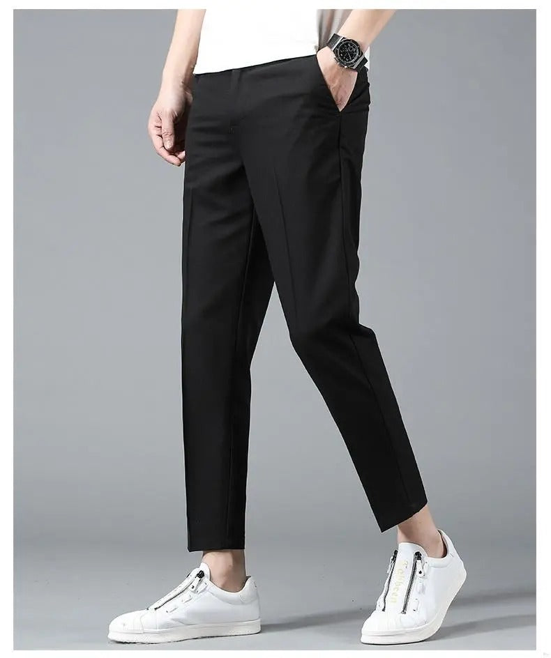 Men's straight nine-point casual pants