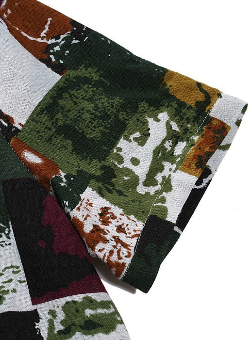 Men's short-sleeved floral shirt