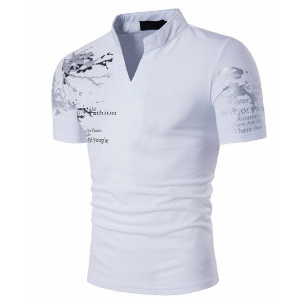 Men's outdoor V-neck short sleeve T-shirt