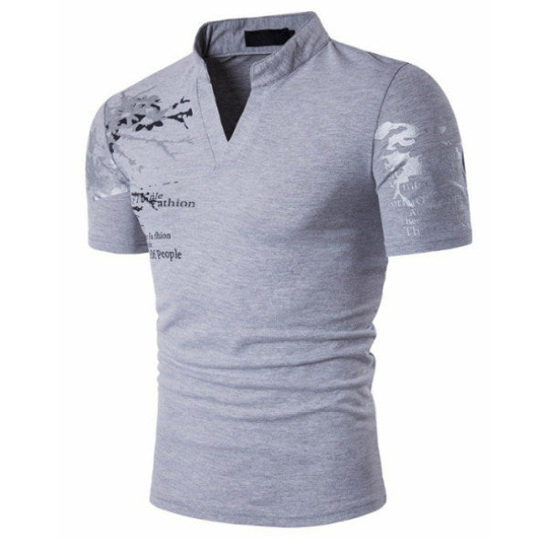 Men's outdoor V-neck short sleeve T-shirt