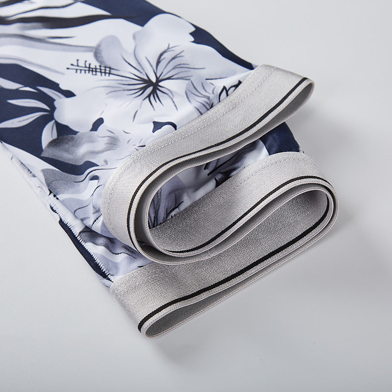 Summer Printing Underwear Breathable Four-corner Ice Silk Men's Underwear