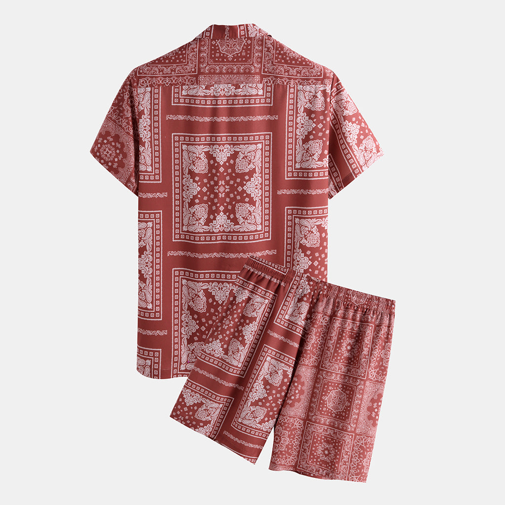 2021 New Products Men's Casual Suit Holiday Casual Printed Men's Suit