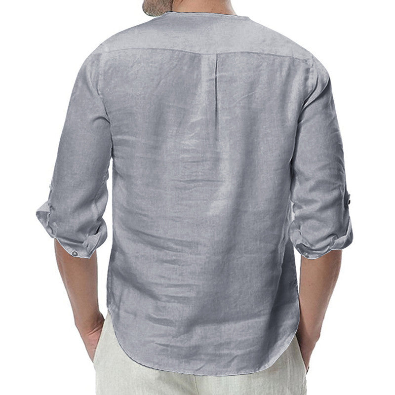 Men's Plain Casual Slim Spring Shirt