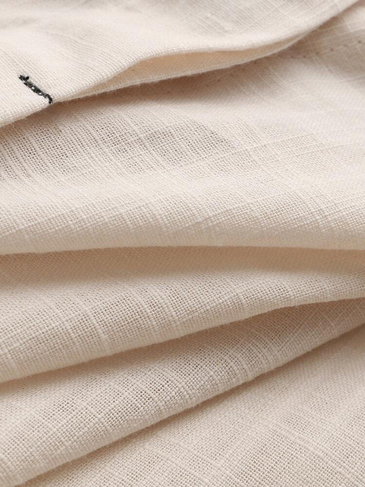 Men Hidden Button Short Sleeve Shirt
