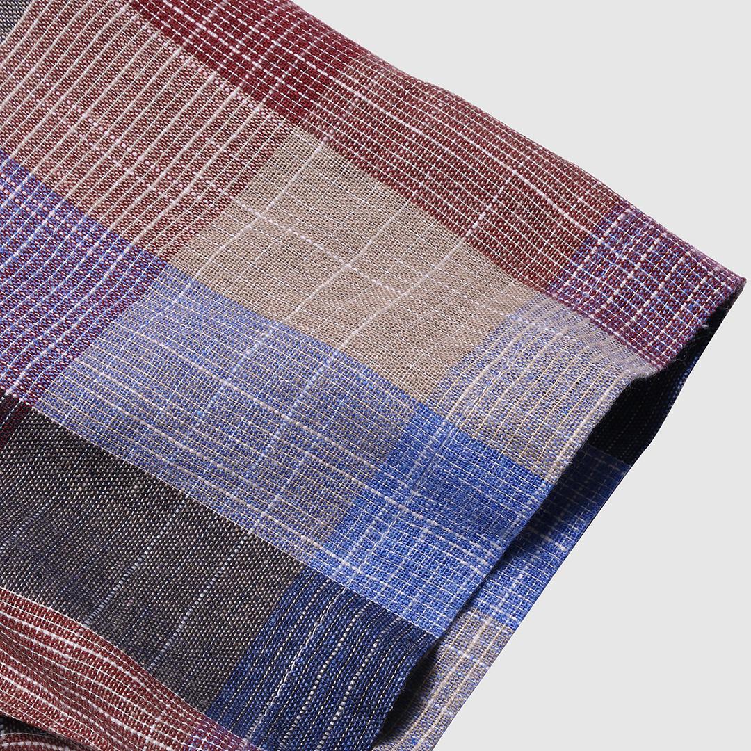 Men Plaid Retro Style Short Sleeves Shirt
