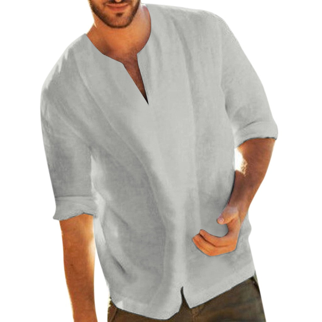 Men's casual collage sleeve men's T-shirt