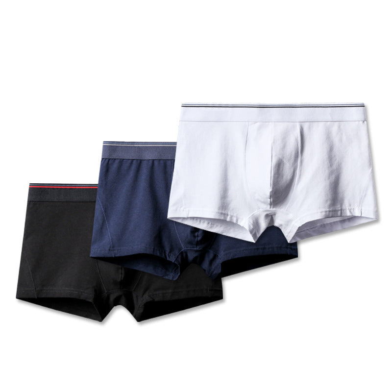 Pure Color Simple Men's Underwear Cotton Men's Boxer Briefs