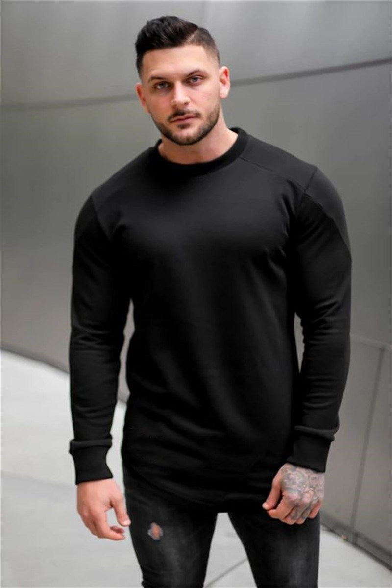 Men's Long Sleeve T-Shirt Outdoor Active Athletic Crew Top