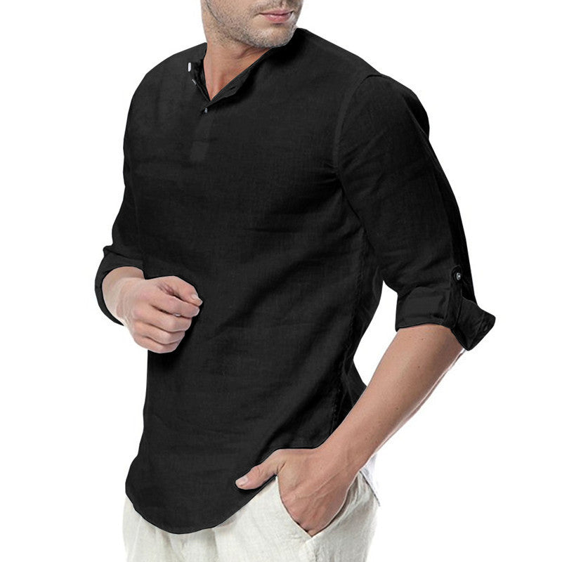 Men's Plain Casual Slim Spring Shirt