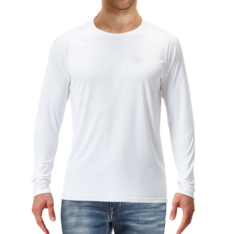 Men's Long Sleeve T-Shirt Outdoor Active Athletic Crew Top UV Sun Protection