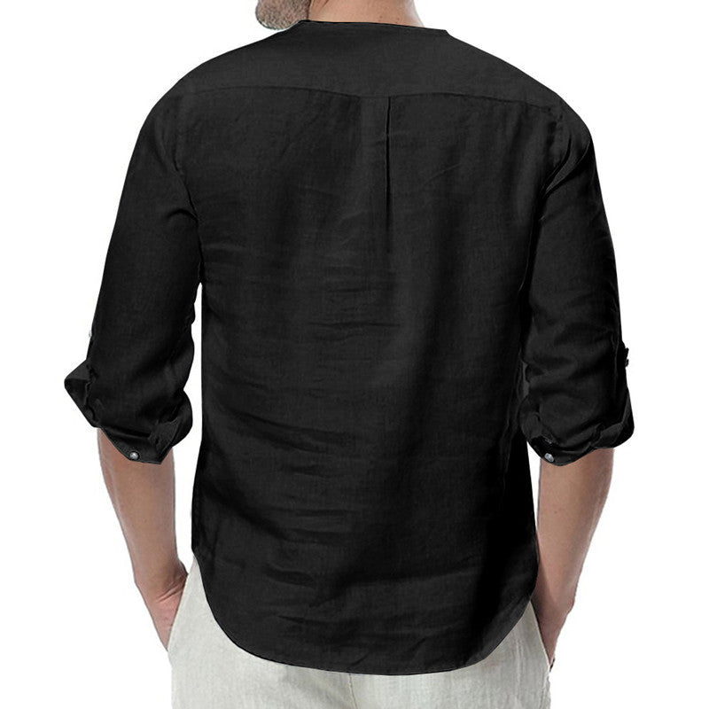 Men's Plain Casual Slim Spring Shirt