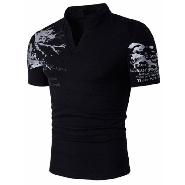 Men's outdoor V-neck short sleeve T-shirt