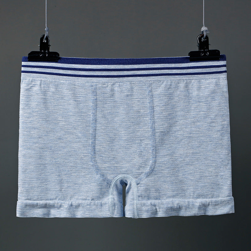 Men's Colored Cotton Underwear Seamless Elastic Boxer Briefs