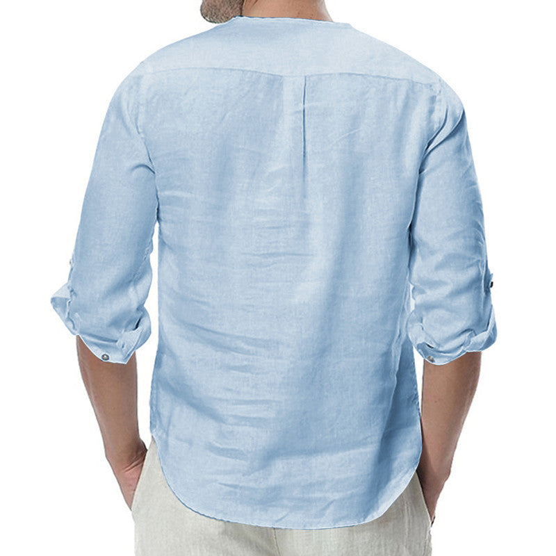 Men's Plain Casual Slim Spring Shirt