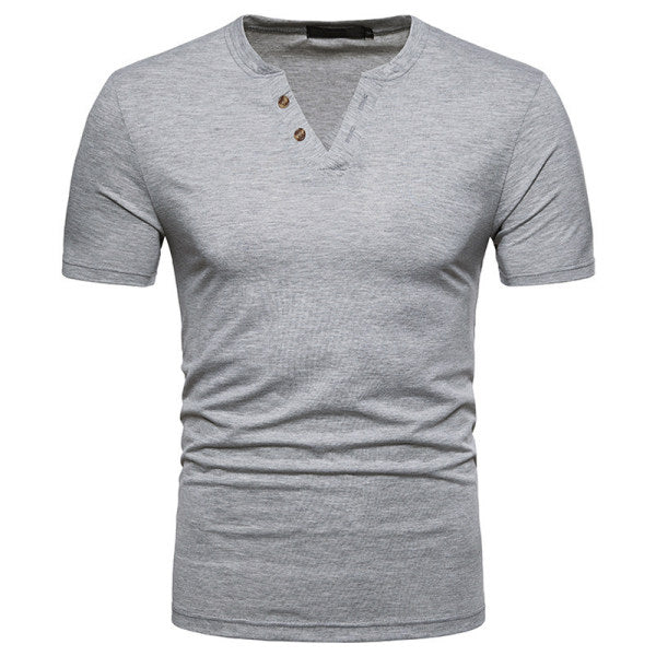 Men's outdoor V-neck short sleeve T-shirt