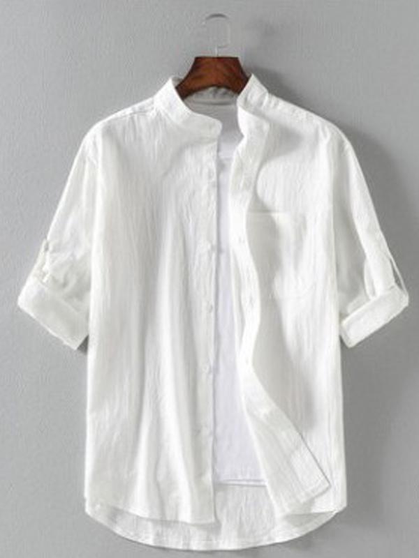 Men Sipmle Short Sleeves Shirt
