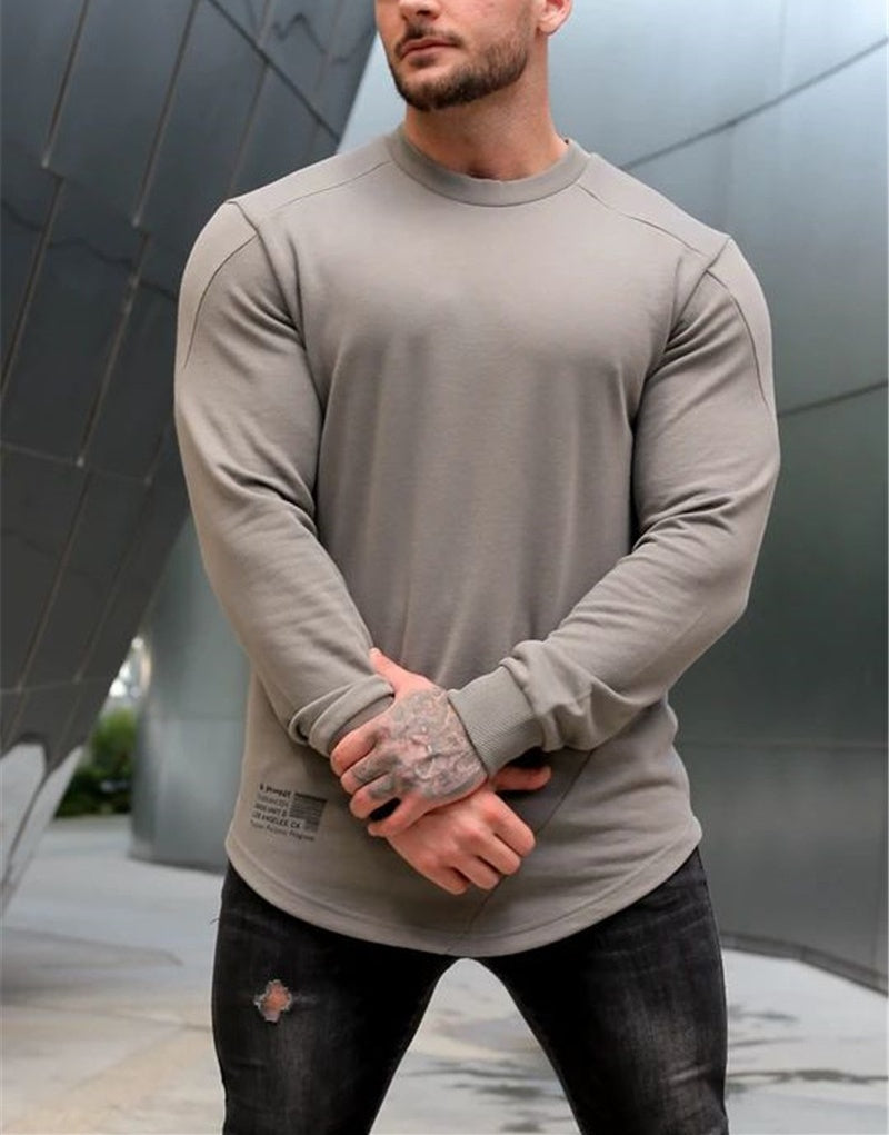 Men's Long Sleeve T-Shirt Outdoor Active Athletic Crew Top