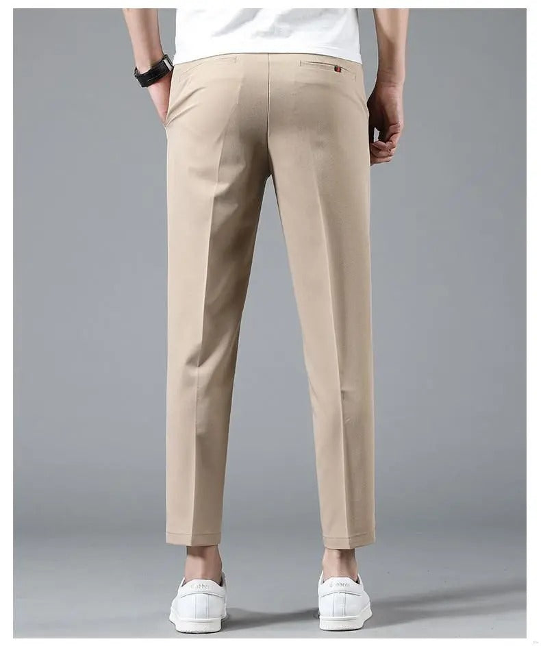 Men's straight nine-point casual pants