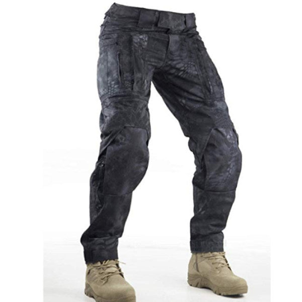 Mens Casual Large Pocket Trousers