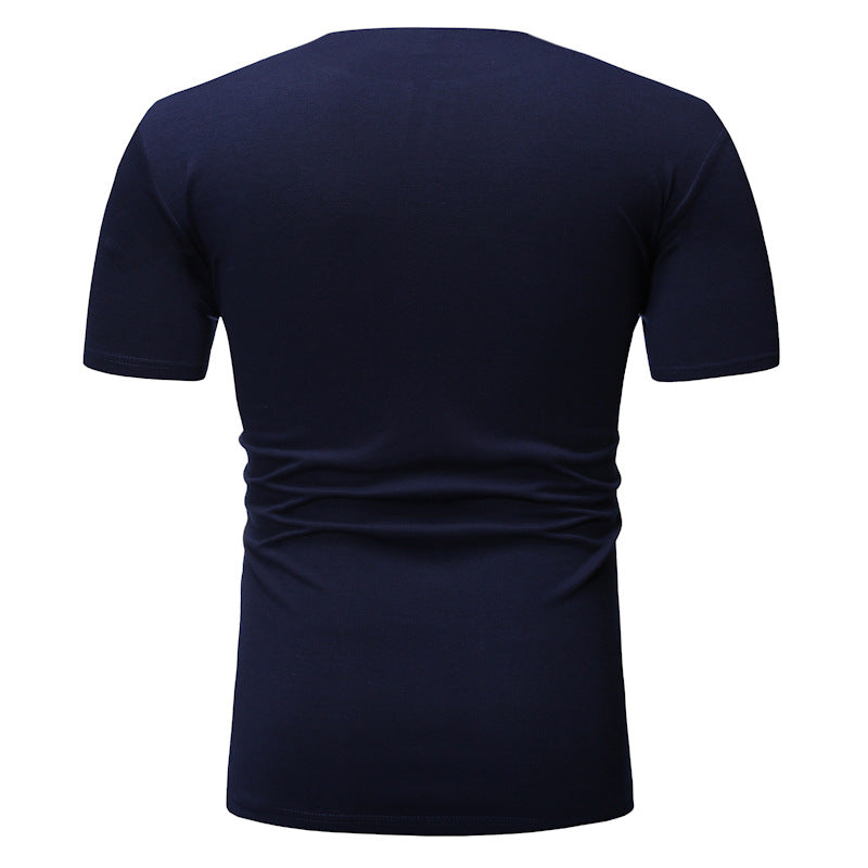 Ethnic style stitching T-shirt