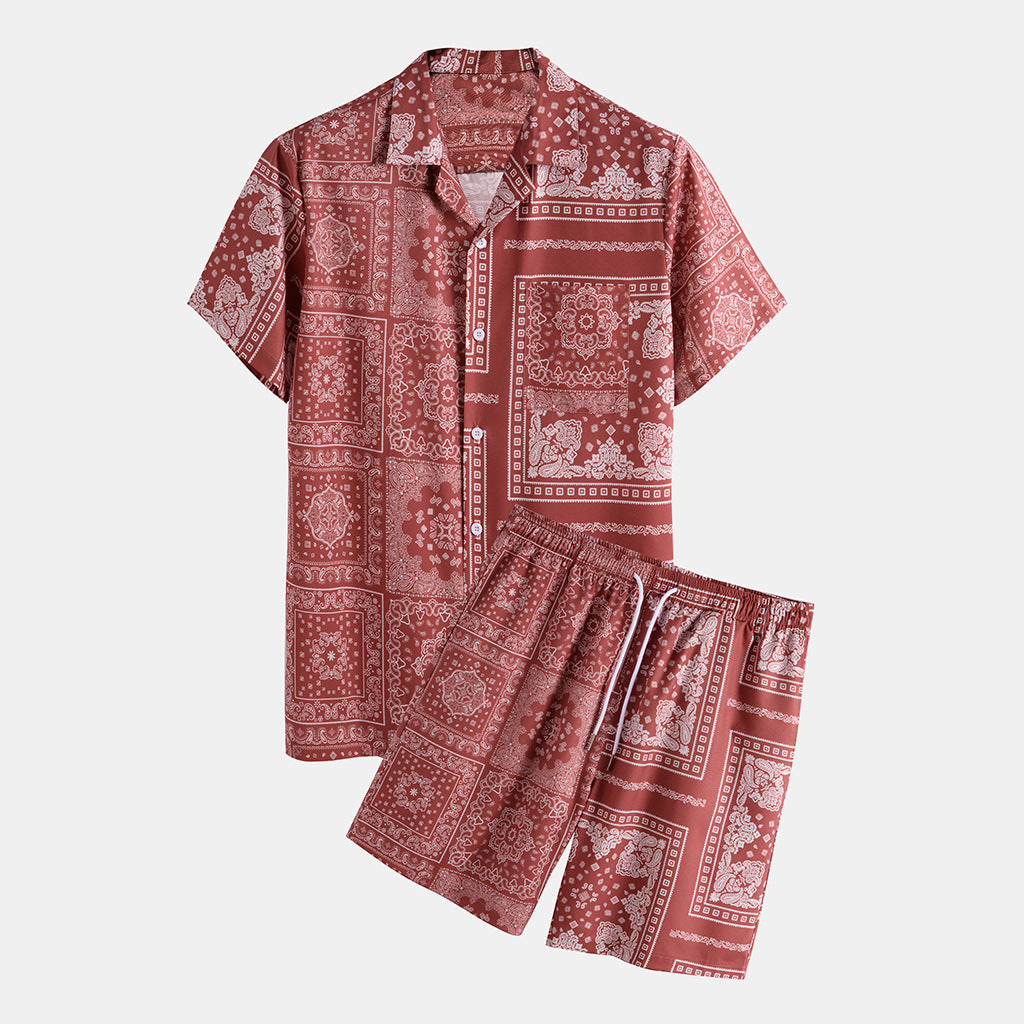 2021 New Products Men's Casual Suit Holiday Casual Printed Men's Suit