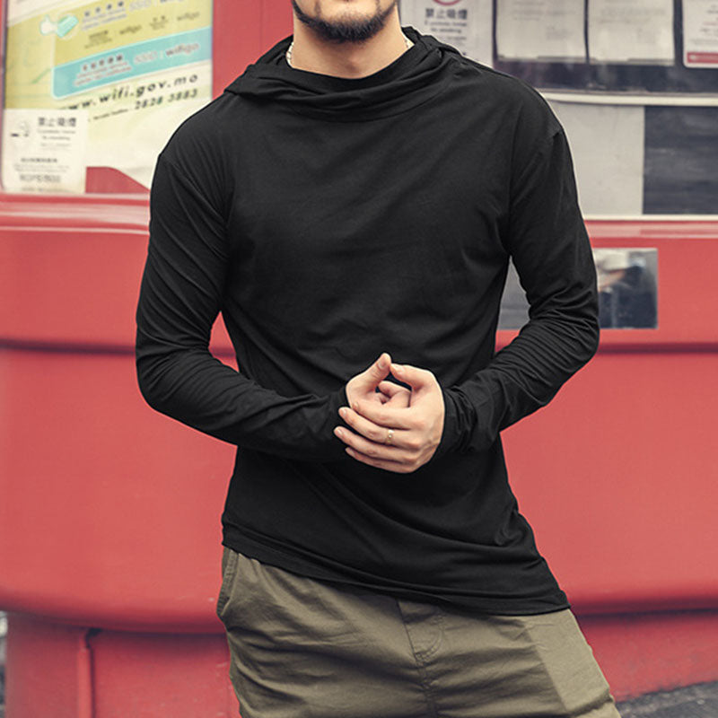 Men's Long Sleeves Solid Casual T-Shirt