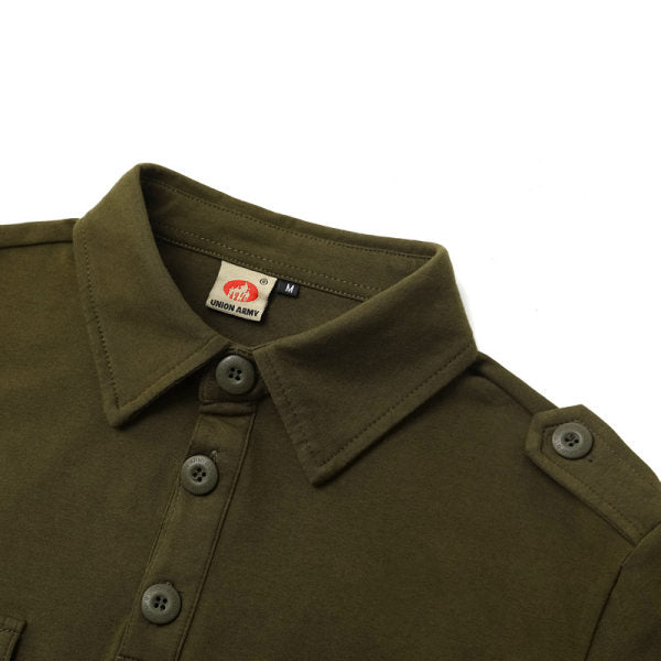 Men's Camp Training Uniform Tactical Outdoor Military Fan Polo Shirt T-shirt Top