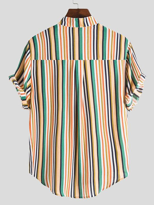 Men Casual Ethnic Short Sleeved Shirt
