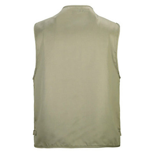 Cotton Multi Pockets Loose Fishing Outdoor Vest for Men