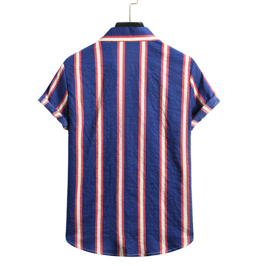 Men's casual striped shirt
