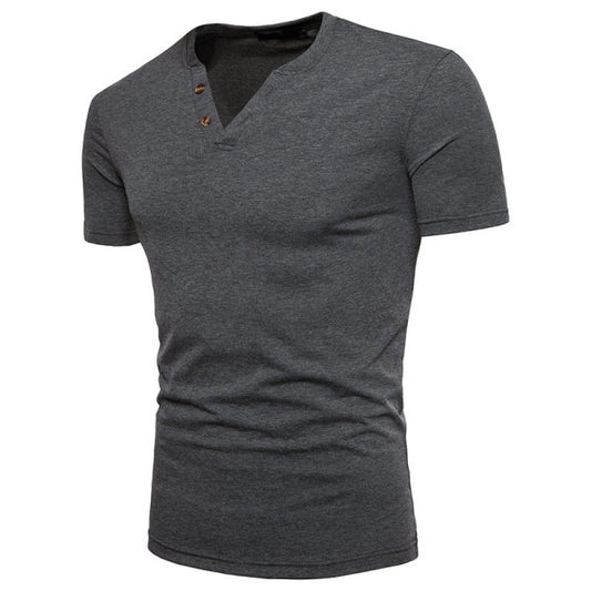 Men's outdoor V-neck short sleeve T-shirt