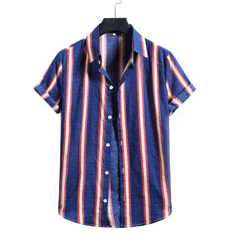 Men's casual striped shirt