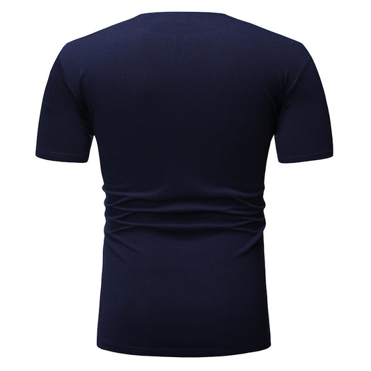 Ethnic style stitching T-shirt