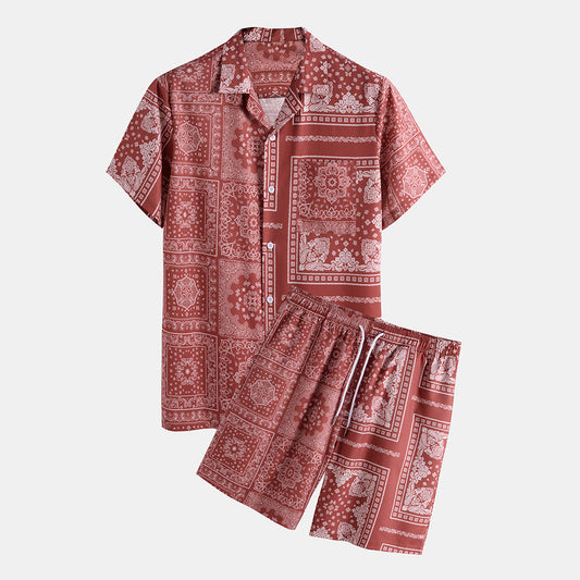 2021 New Products Men's Casual Suit Holiday Casual Printed Men's Suit