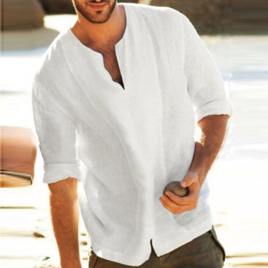 Men's casual collage sleeve men's T-shirt